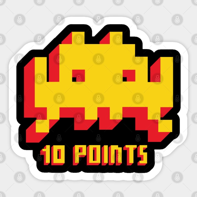 10 Points Vintage Video Game Sticker by NerdShizzle